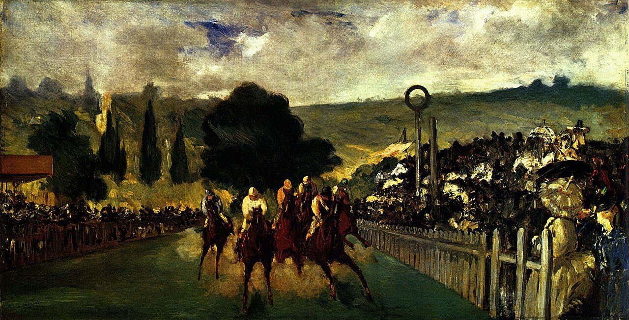 The Races at Longchamp, 1864 by Edouard Manet