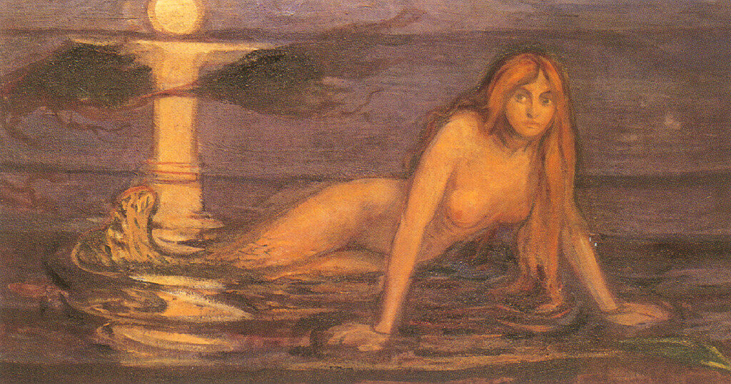 Lady From the Sea (detail), 1896 by Edvard Munch