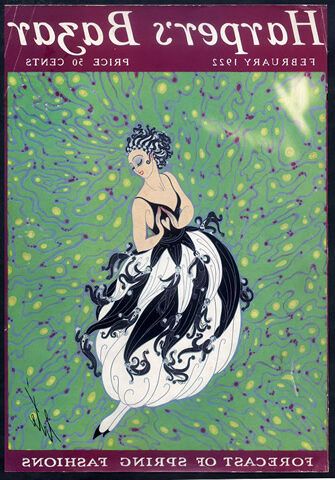 Erté Cover for Harper's Bazaar (February 1922) by Erté reflects