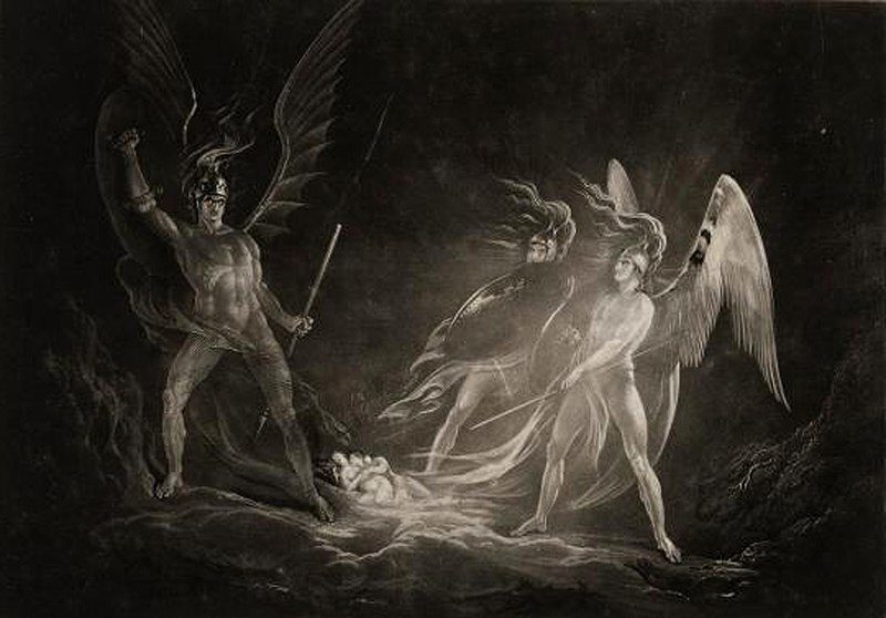 Eve's Dream, Satan Aroused, from Paradise Lost, 1824–1827 reflects the foreboding moment before the Fall of Man.