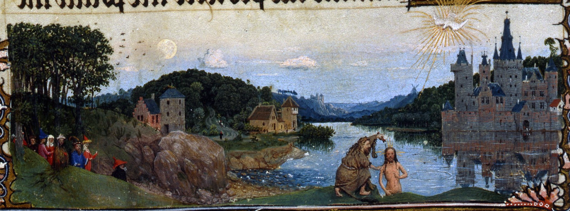 Bas-de-page of the Baptism of Christ, Hand G, Turin