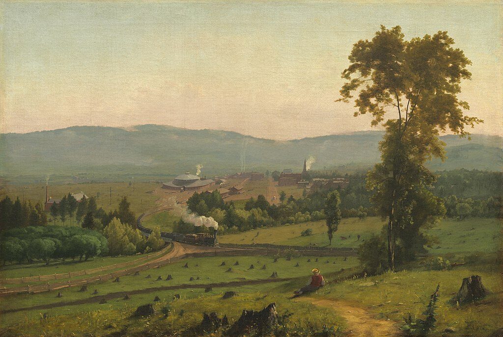 The Lackawanna Valley, c. 1856, by George Inness reflects the transition between nature and industry in mid-19th century America.