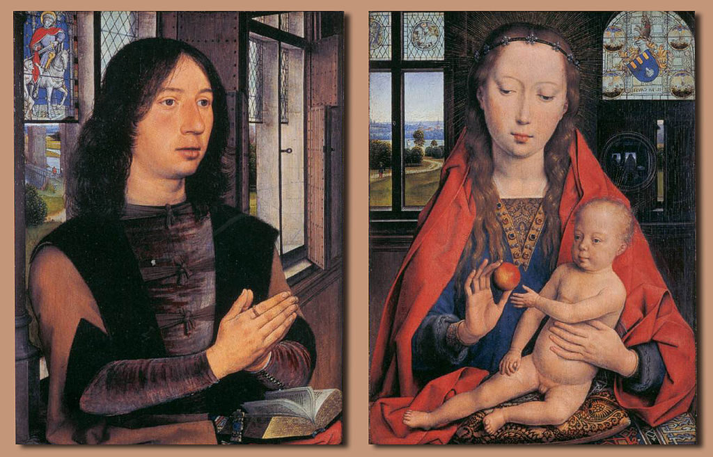Diptych of Maarten van Nieuwenhove (1487) reflects themes of devotion, personal piety, and the connection between the earthly and divine. 