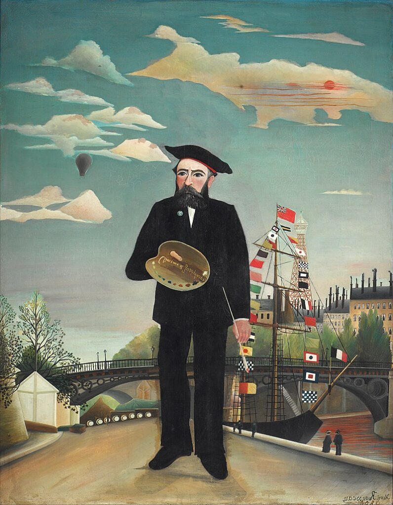 Myself, Portrait-Landscape, 1890 reflects his ambition and identity as a self-taught painter.