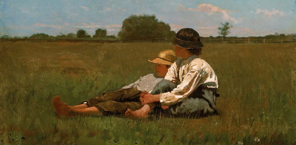 Two Boys in a Pasture (detail), 1874 by Winslow Homer