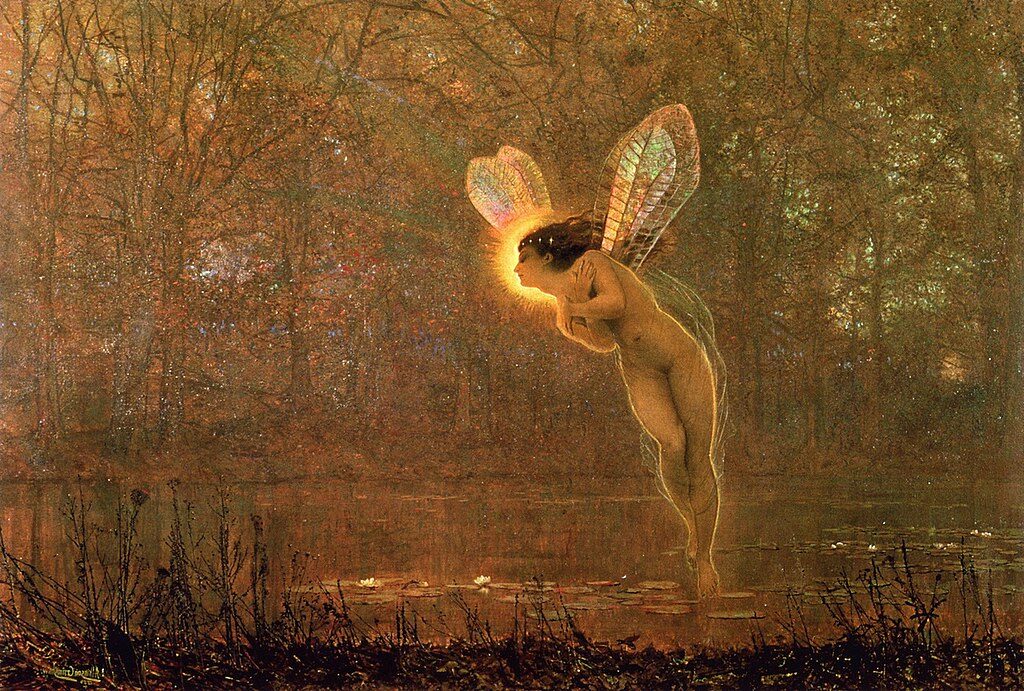 Iris (1886) by John Atkinson Grimshaw reflects a delicate and ethereal representation of beauty.