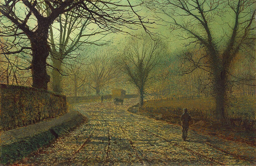 Stapleton Park, Stapleton, Yorkshire (1877) reflects the artist's signature atmospheric style.