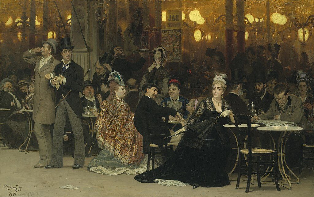 A Paris cafe (1875) by Ilya Repin