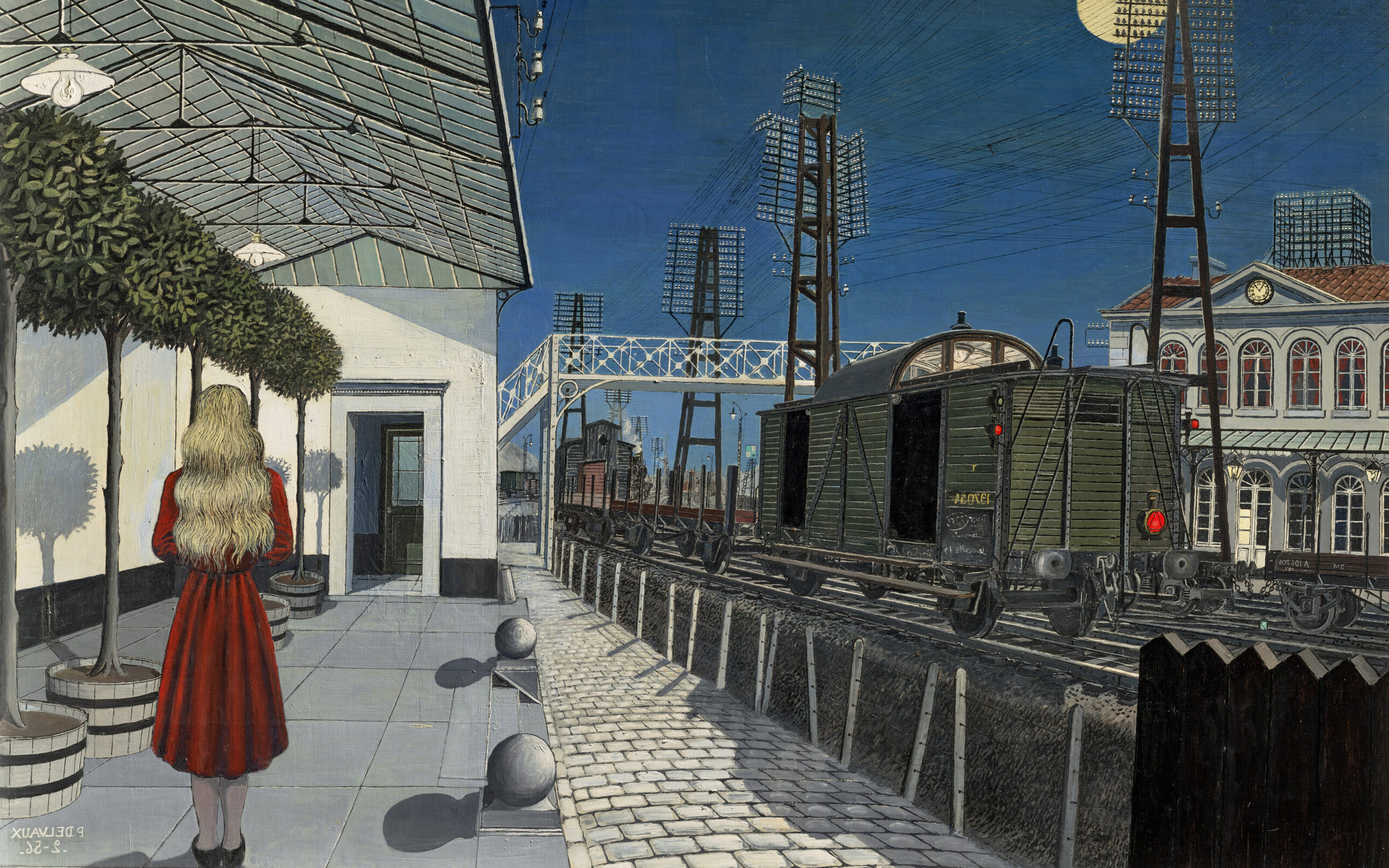 Nuit de Noël, 1956 (detail) by Paul Delvaux