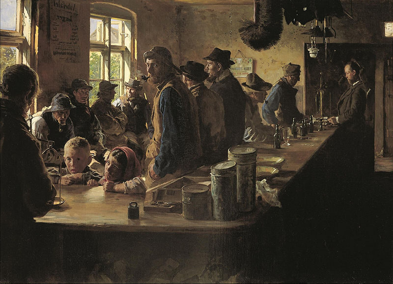 In the Store When There Is No Fishing, 1882 reflects the quiet resilience and camaraderie of fishermen during idle times