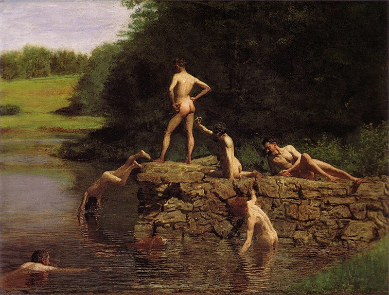 The Swimming Hole, 1884–85 reflects his fascination with the human form, realism, and the relationship between nature and masculinity.