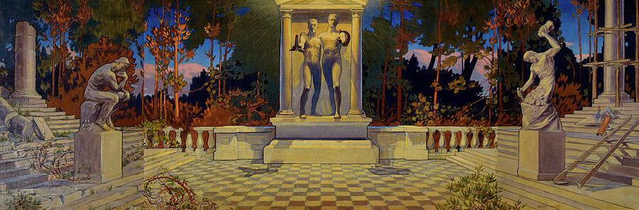 The First Three Degrees of Freemasonry by Grant Wood in 1921