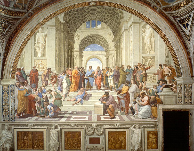 The School of Athens, 1509–1511 by Raphael Sanzio reflects the intellectual grandeur of the Renaissance.