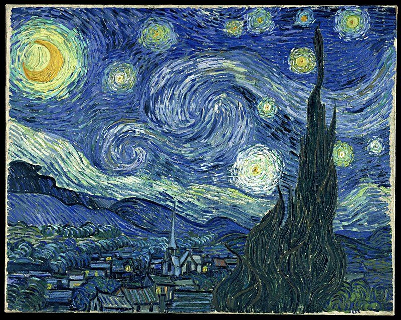 The Starry Night (June 1889) reflects Van Gogh’s emotional turmoil and fascination with nature’s power.