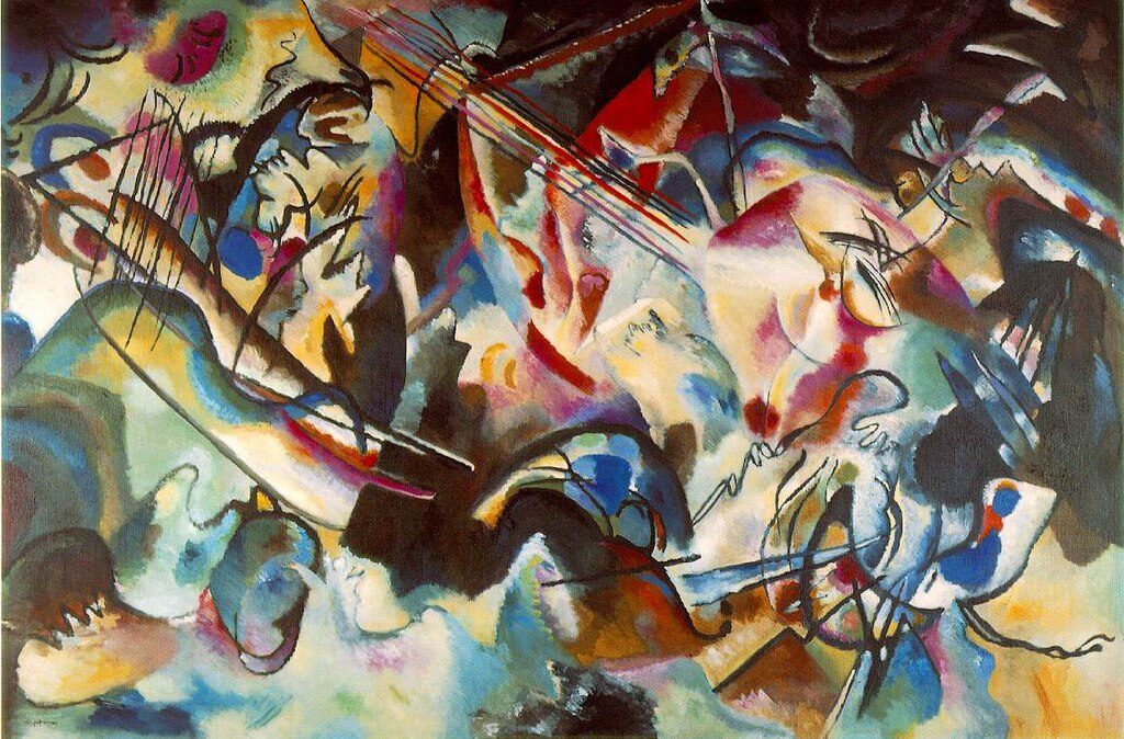 Composition VI, 1913 reflects Kandinsky's fascination with the spiritual power of abstraction.