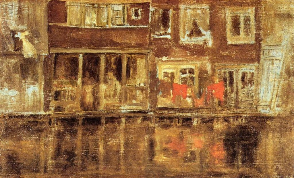 The Canal, Amsterdam, 1889, by James McNeill Whistler reflects his continued exploration of light, atmosphere, and tonal harmony.