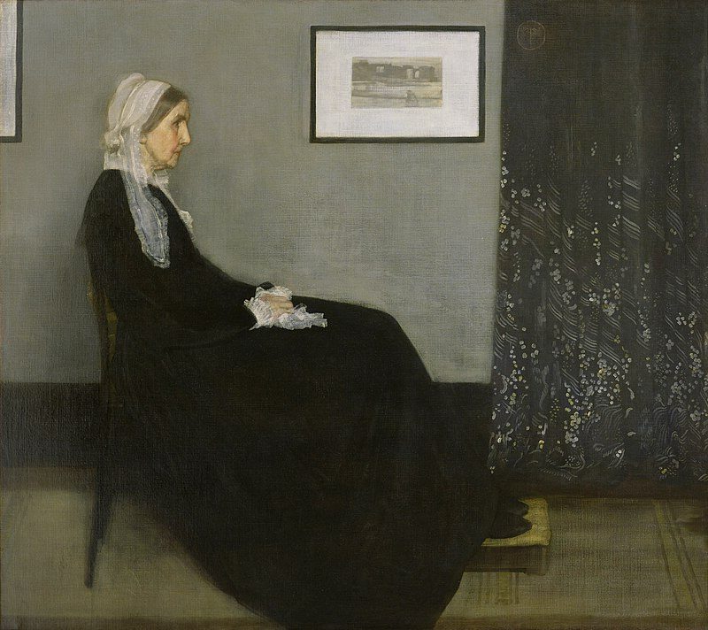 Arrangement in Grey and Black No. 1, 1871, by James McNeill Whistler focuses on form and balance rather than sentimentality.