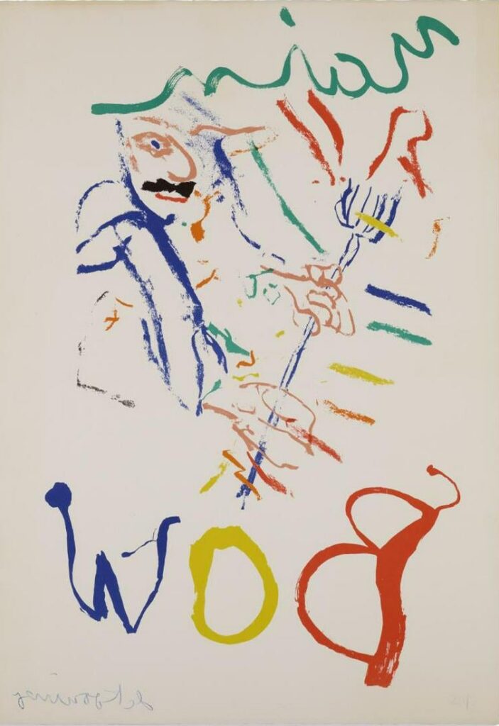 Devil at the Keyboard, 1976 reflects de Kooning’s late-career abstraction.