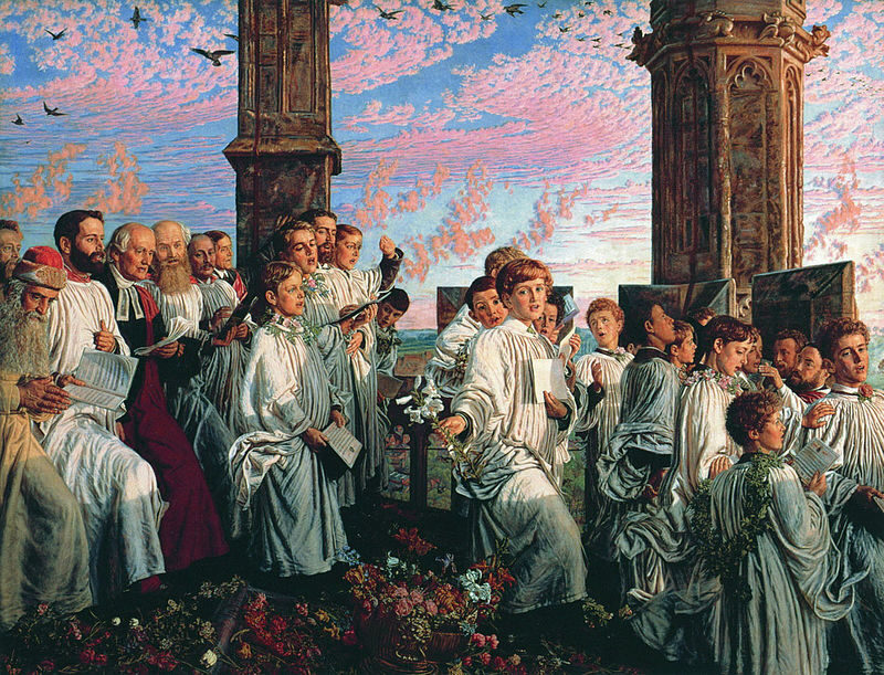 May Morning on Magdalen Tower, 1890, by William Holman Hunt reflects a deep appreciation for tradition, spirituality, and the passage of time.