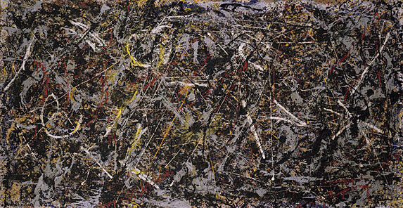 Alchemy, 1947 reflects Pollock’s groundbreaking drip technique.