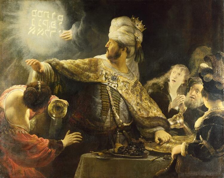 Belshazzar's Feast by Rembrandt in 1635