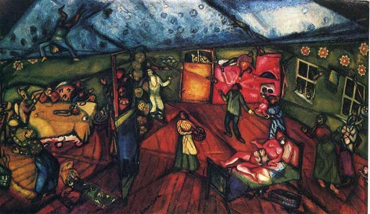 Birth, 1912 reflects themes of life, family, and Chagall’s deep connection to his Jewish heritage.