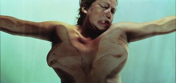 Closed Contact #13 (1995-1996) reflects a photographic series challenging traditional notions of the beauty of the human body