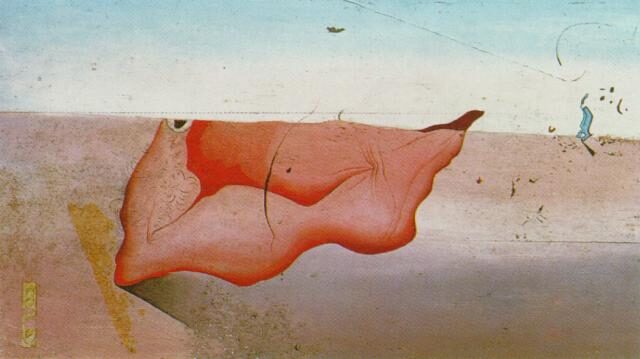 Composition, 1928 reflects Dalí’s growing embrace of surrealism, blending abstraction with dreamlike imagery.