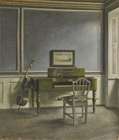Interior. The Music Room, Strandgade 30 (1907) reflects a sense of tranquility, introspection, and the beauty of solitude.