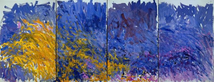 Edrita Fried (1981) reflects the artist’s bold, gestural brushstrokes and a rich, expressive color palette