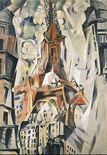 Eiffel Tower (1911) by Robert Delaunay  reflects the artist’s fascination with modernity and urban dynamism.