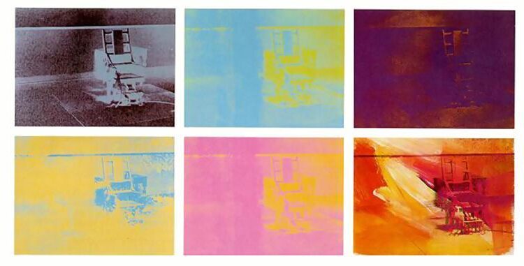 Electric Chair, 1971 by Andy Warhol reflects themes of death, power, and societal attitudes toward capital punishment.