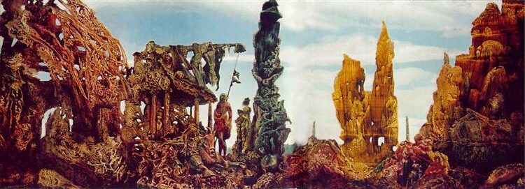 Europe after the Rain II (c. 1941) by Max Ernst reflects the devastation and surreal transformation of the European landscape during World War II