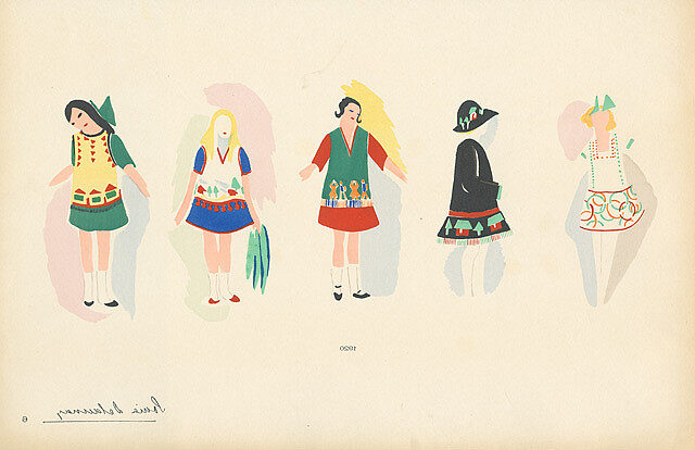Fashion Illustration by Sonia Delaunay reflects her innovative approach to textile and fashion design.