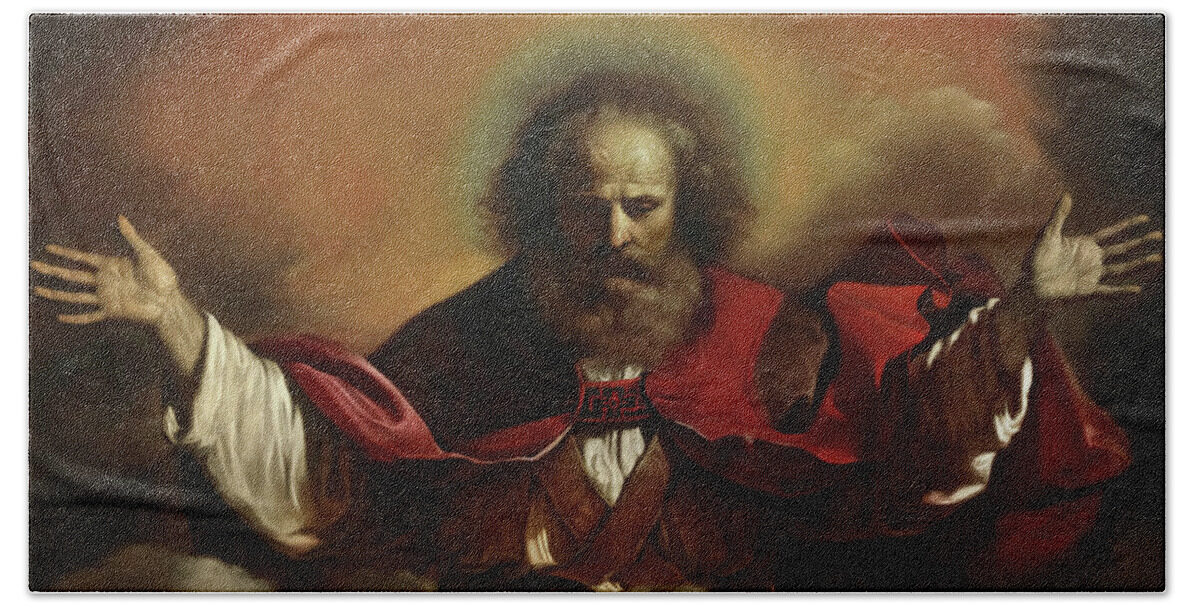 God the Father Bath Towel by Guercino