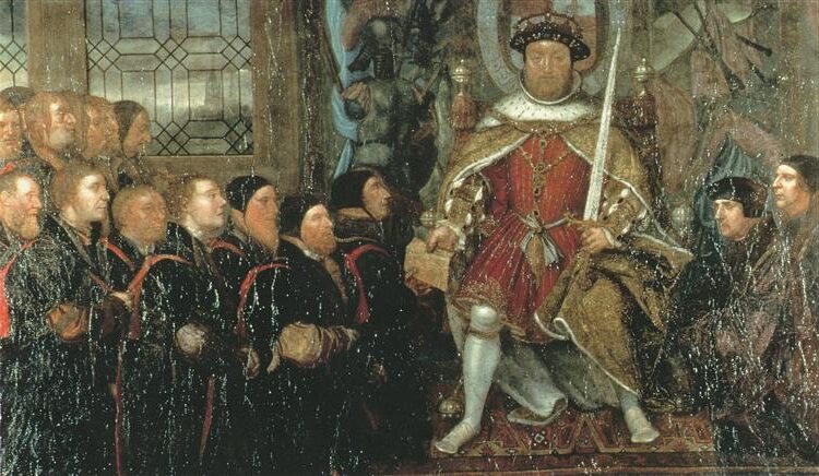 Henry VIII and the Barber Surgeons (c. 1543) by Hans Holbein the Younger reflects themes of authority and professional recognition.