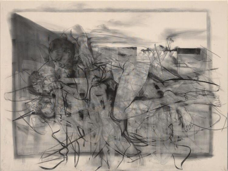 In the Realm of the Mothers I (2014) reflects the artist's exploration of the maternal experience