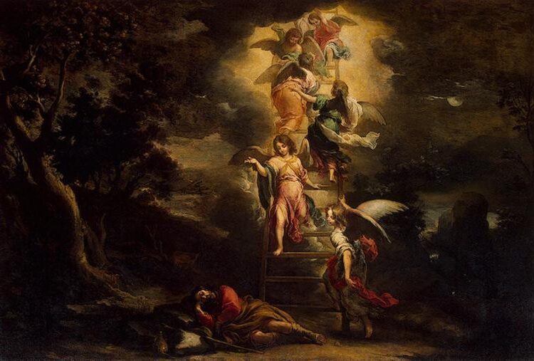 Jacob's Dream (1660–1665) reflects themes of divine revelation, spiritual ascent, and the connection between heaven and earth. 