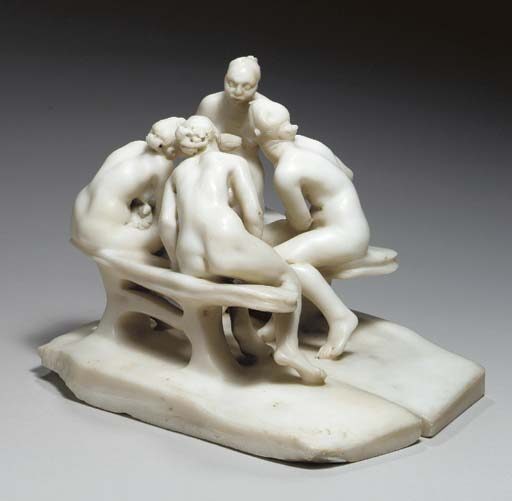 Les Causeuses Sans Paravent by Camille Claudel in 1895
