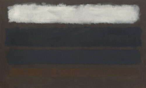 No. 14 (Horizontals, White over Darks), 1961 reflects Rothko’s continued exploration of color and emotional resonance.