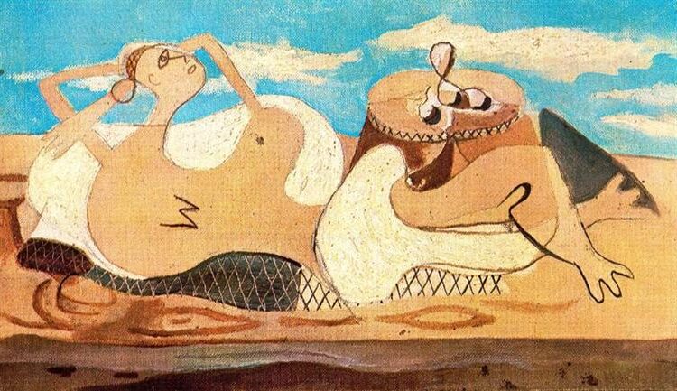 Nude Reclining on the Pedestal, 1931 reflects Braque's exploration of form and volume.