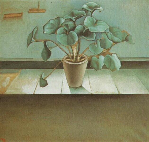 Plant (1924) reflects a detailed yet slightly surreal depiction of a plant, showcasing Dalí 's early experimentation with form and texture