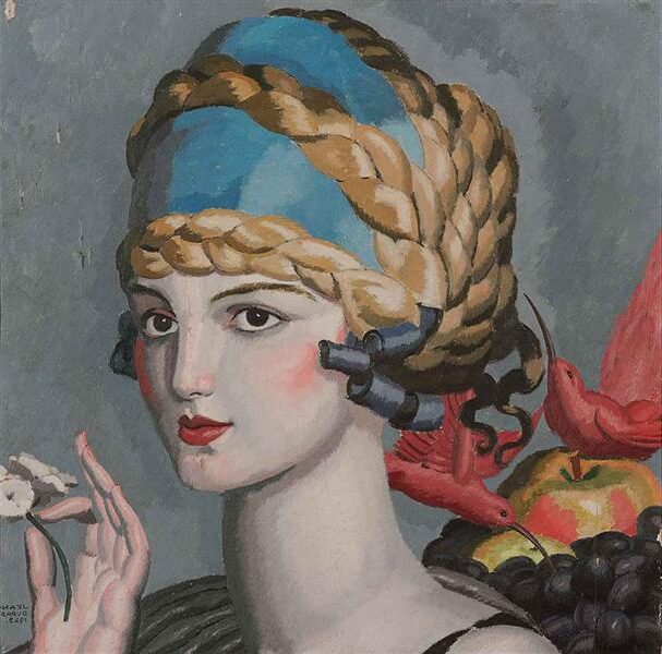 Pomone (Mlle Marguerite Grain) (1923) reflects the graceful and elegant style characteristic of Art Deco portraiture