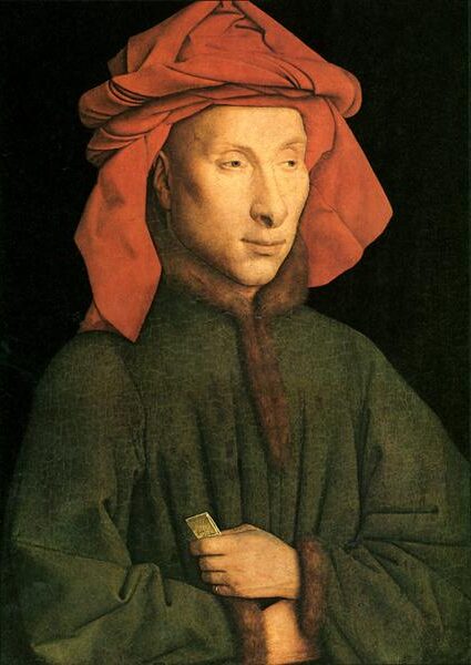 A portrait photo of Jan van Eyck