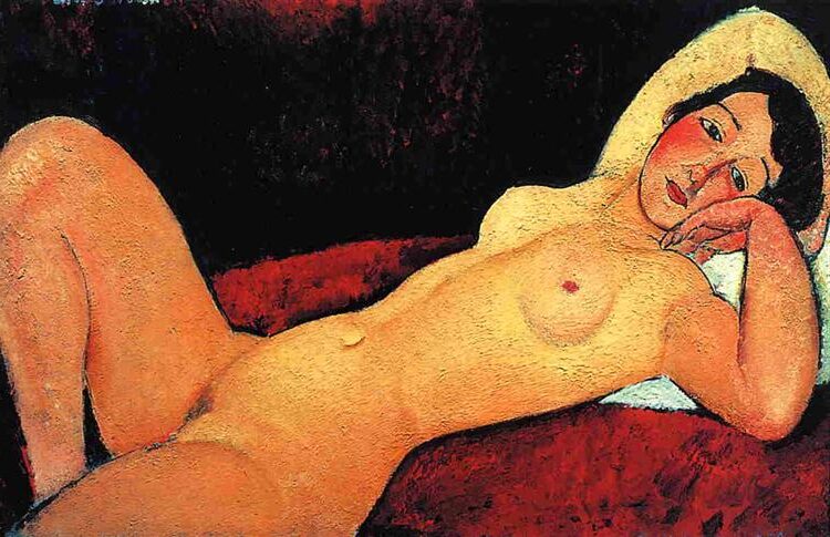 Reclining Nude (La Rêveuse), 1917 by Amedeo Modigliani reflects sensuality, intimacy, and a dreamlike stillness.