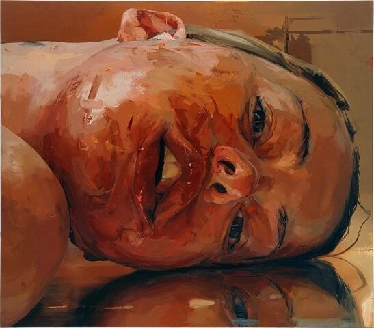 Reverse (2002-2003) reflects a figure in a reversed pose, exposing the flesh and anatomical details in a raw and unfiltered manner
