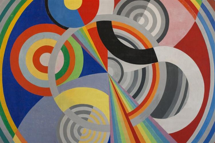 Rhythm No. 1 (1938) by Robert Delaunay reflects the artist’s fascination with movement, color, and harmony.