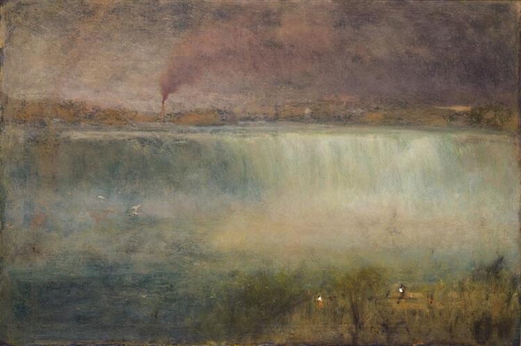 Niagara, 1889, by George Inness reflects the artist’s spiritual and atmospheric interpretation of nature.