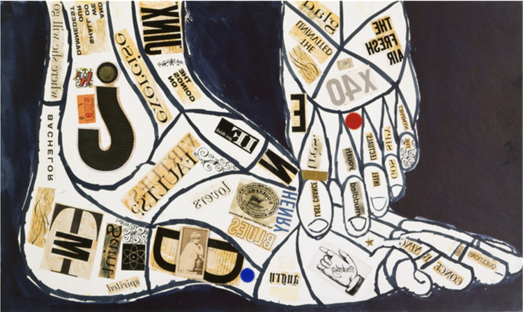 Feet, 1959 reflects Warhol's early experimentation with commercial illustration and abstraction.