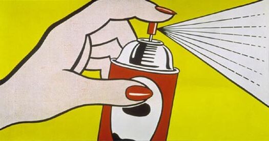 Spray (1962) by Roy Lichtenstein  reflects the industrial and mechanical aspects of everyday life through the lens of Pop Art.